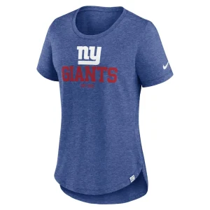 New york giants nike womens fashion tri blend t shirt Heather royal S