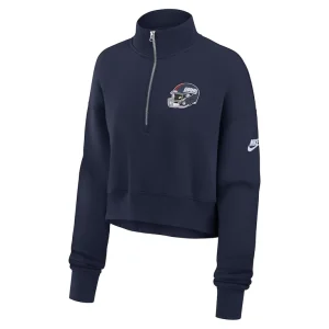 New york giants nike womens rewind phoenix half zip sweatshirt Navy S