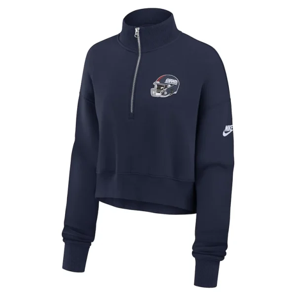 New york giants nike womens rewind phoenix half zip sweatshirt Navy S