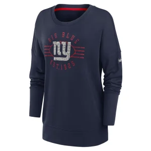 New york giants nike womens rewind playback icon performance pullover sweatshirt Navy S