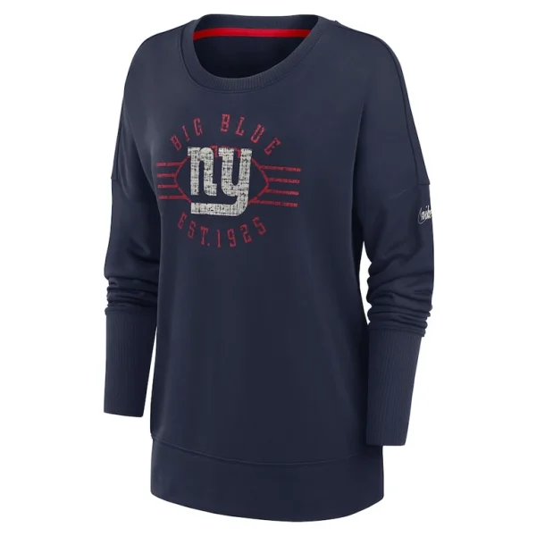 New york giants nike womens rewind playback icon performance pullover sweatshirt Navy S