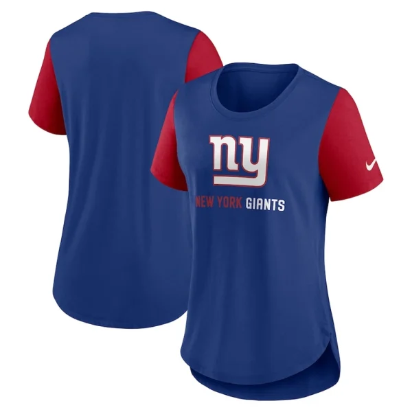 New york giants nike womens team nod tri blend fashion t shirt Royal