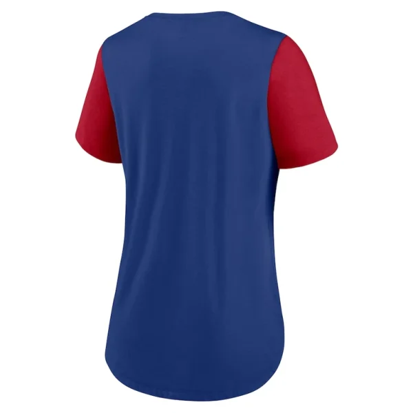 New york giants nike womens team nod tri blend fashion t shirt Royal M