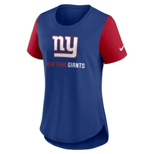 New york giants nike womens team nod tri blend fashion t shirt Royal S