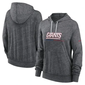 New york giants nike womens team spirit gym vintage lightweight hoodie top Heather charcoal