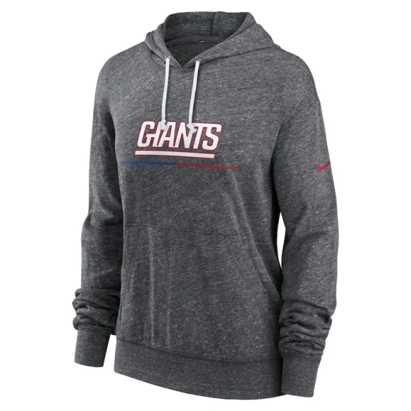 New york giants nike womens team spirit gym vintage lightweight hoodie top Heather charcoal S