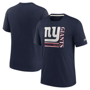 New york giants nike wordmark logo tri blend t shirt Navy