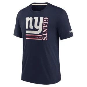 New york giants nike wordmark logo tri blend t shirt Navy M