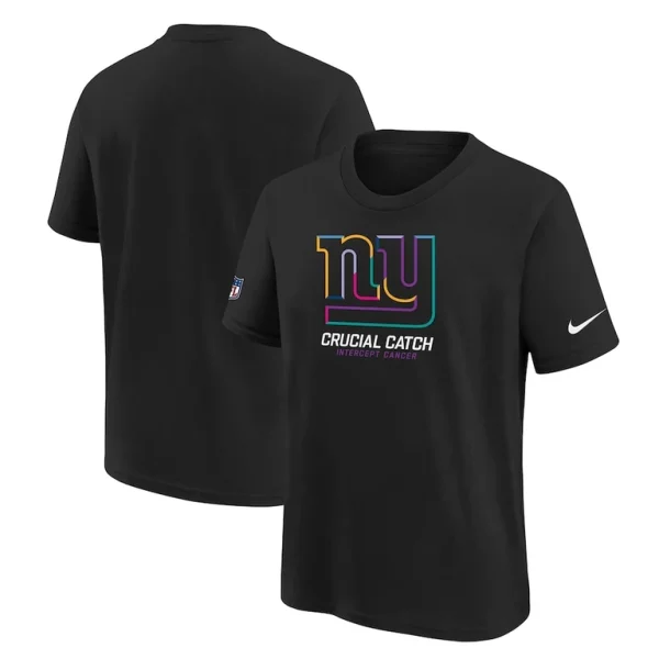 New york giants nike youth 2024 nfl crucial catch t shirt Black