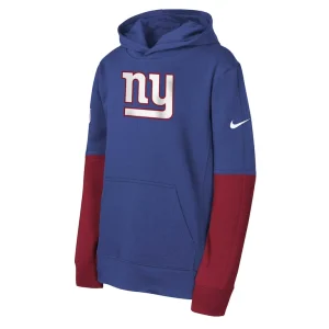 New york giants nike youth club pullover hoodie Royal Yth M