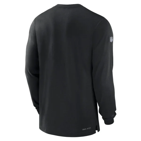 New york jets nike 2023 sideline performance long sleeve t shirt Black L
