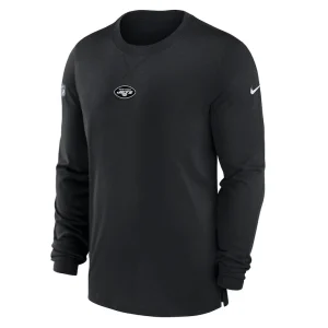 New york jets nike 2023 sideline performance long sleeve t shirt Black M