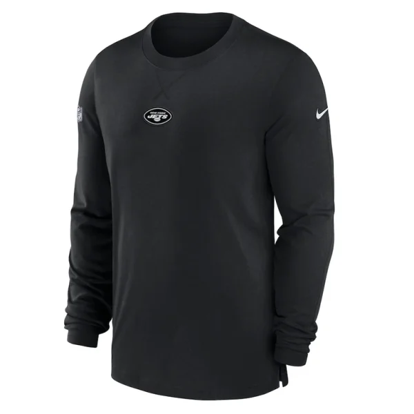 New york jets nike 2023 sideline performance long sleeve t shirt Black M