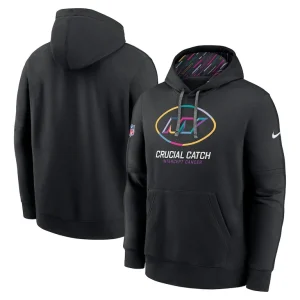 New york jets nike 2024 nfl crucial catch club pullover hoodie Black