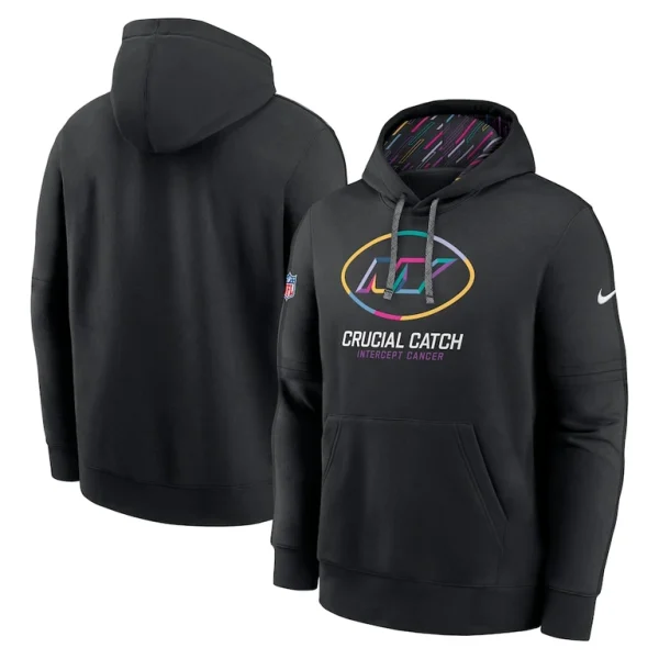 New york jets nike 2024 nfl crucial catch club pullover hoodie Black