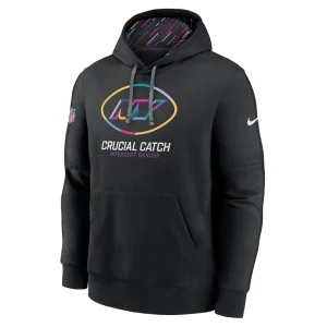 New york jets nike 2024 nfl crucial catch club pullover hoodie Black M