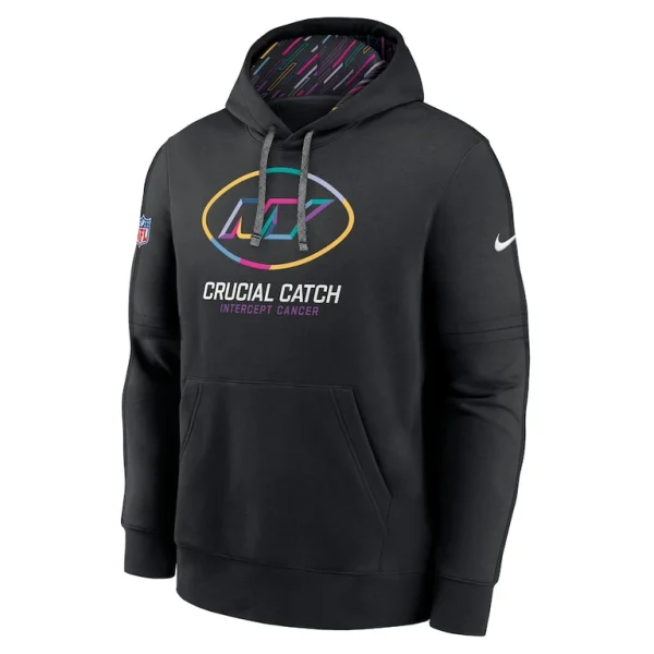 New york jets nike 2024 nfl crucial catch club pullover hoodie Black M
