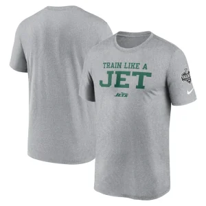 New york jets nike 2024 nfl training camp legend performance t shirt Heather gray