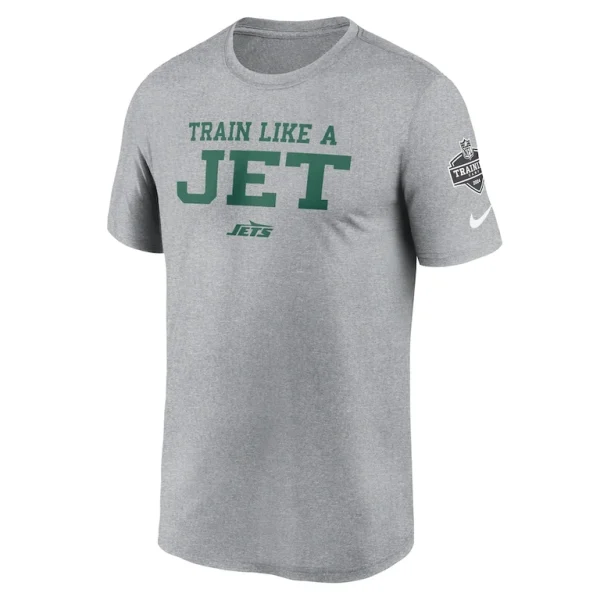 New york jets nike 2024 nfl training camp legend performance t shirt Heather gray M