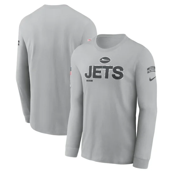 New york jets nike 2024 salute to service long sleeve t shirt Gray