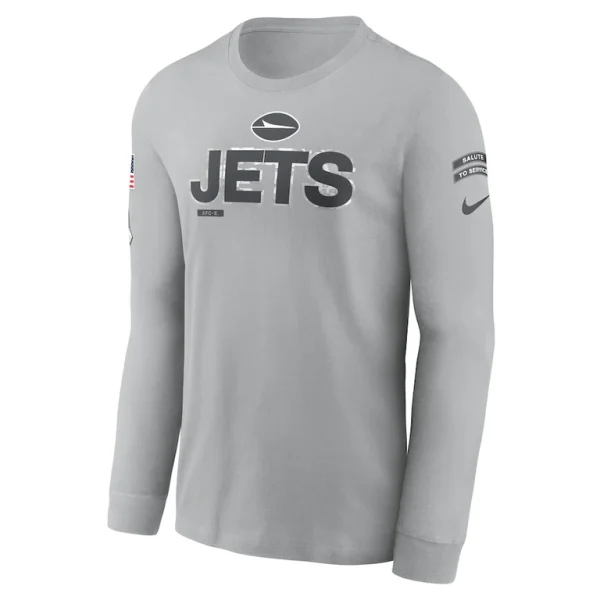 New york jets nike 2024 salute to service long sleeve t shirt Gray M