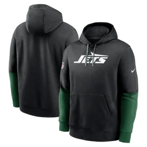 New york jets nike 2024 sideline club pullover hoodie Black