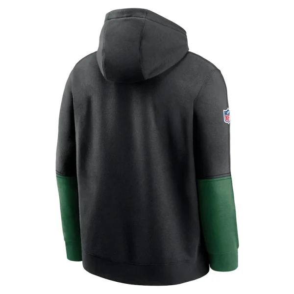 New york jets nike 2024 sideline club pullover hoodie Black L