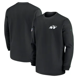 New york jets nike 2024 sideline coaches long sleeve top Black