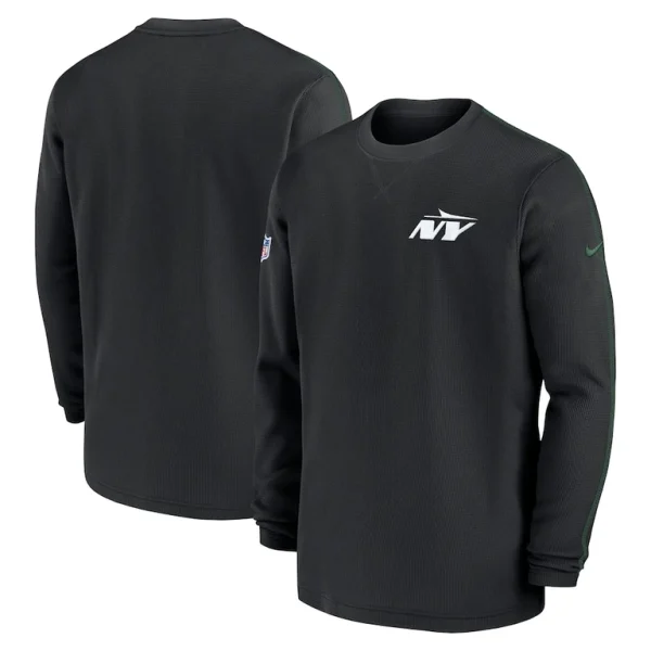 New york jets nike 2024 sideline coaches long sleeve top Black