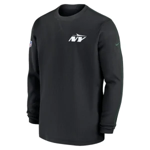 New york jets nike 2024 sideline coaches long sleeve top Black M
