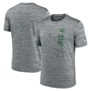 New york jets nike 2024 sideline velocity performance t shirt Gray