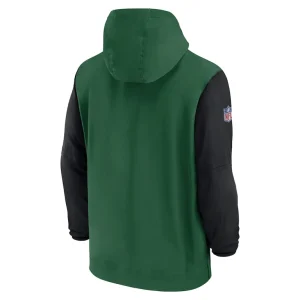 New york jets nike 202425 sideline pre game player 12 zip hoodie jacket Greenblack L