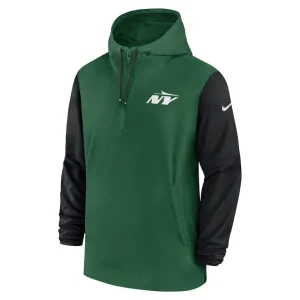 New york jets nike 202425 sideline pre game player 12 zip hoodie jacket Greenblack M