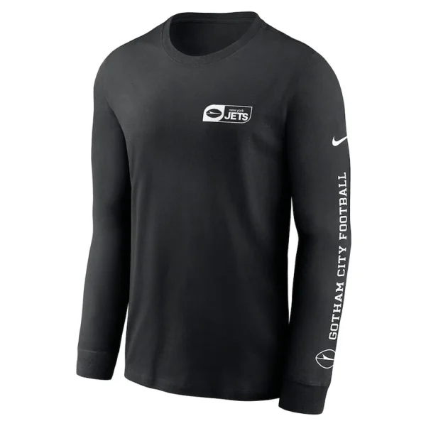 New york jets nike all out long sleeve t shirt Black M