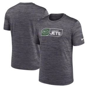 New york jets nike big tall velocity jock tag performance t shirt Black