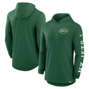 New york jets nike blitz performance t shirt hoodie Green