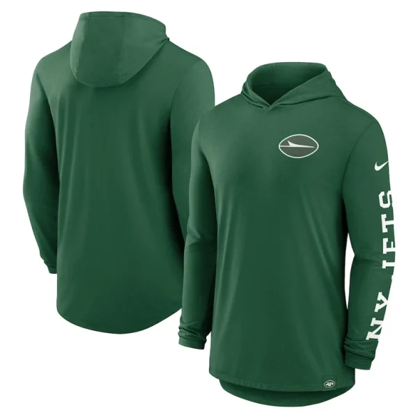 New york jets nike blitz performance t shirt hoodie Green