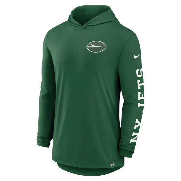 New york jets nike blitz performance t shirt hoodie Green M