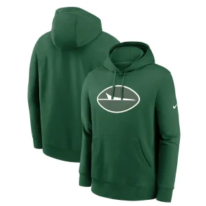 New york jets nike club logo pullover hoodie Green