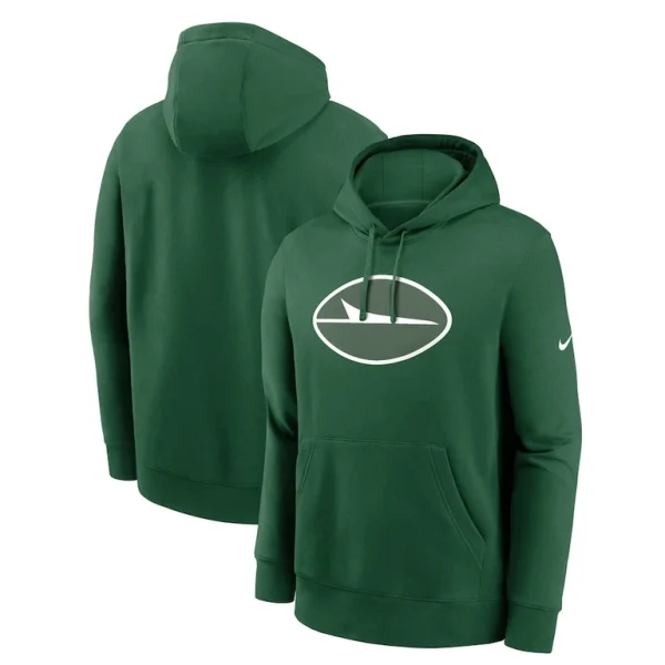 New york jets nike club logo pullover hoodie Green
