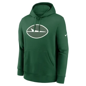 New york jets nike club logo pullover hoodie Green M