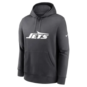 New york jets nike club logo pullover hoodie anthracite Multi M