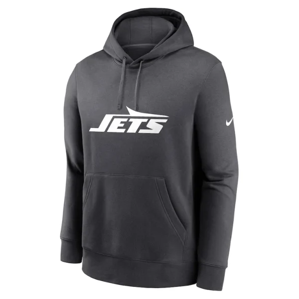 New york jets nike club logo pullover hoodie anthracite Multi M