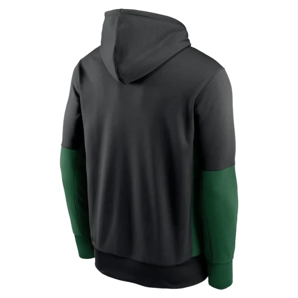 New york jets nike color block fleece performance pullover hoodie Black L