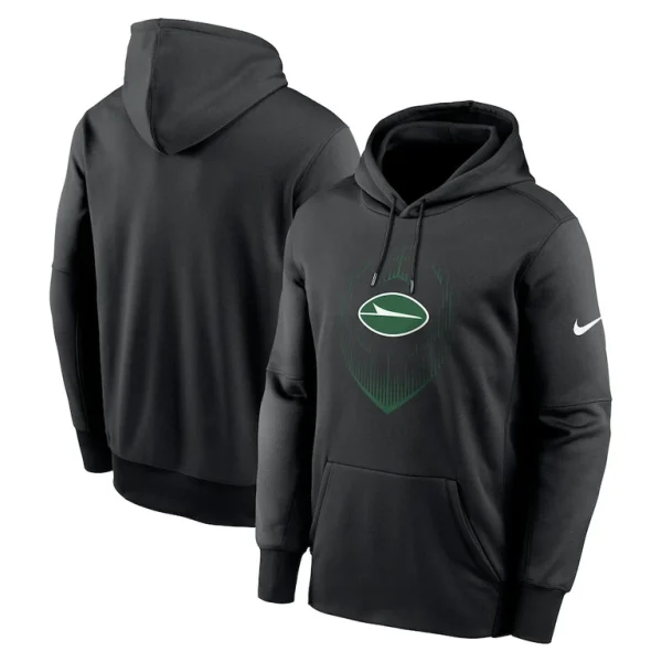 New york jets nike icon performance pullover hoodie Black