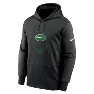 New york jets nike icon performance pullover hoodie Black M
