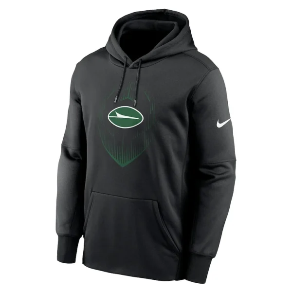 New york jets nike icon performance pullover hoodie Black M
