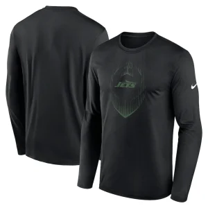 New york jets nike legend icon long sleeve t shirt Black