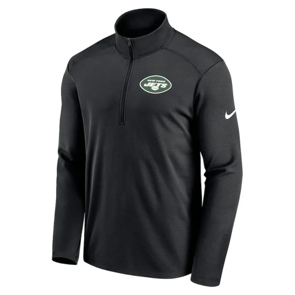 New york jets nike logo pacer performance half zip jacket Black M