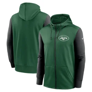 New york jets nike performance full zip hoodie Green